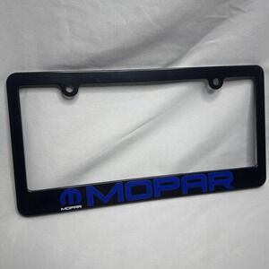Mopar License Plate Frame Black SRT Hellcat Dodge Charger Challenger Jeep